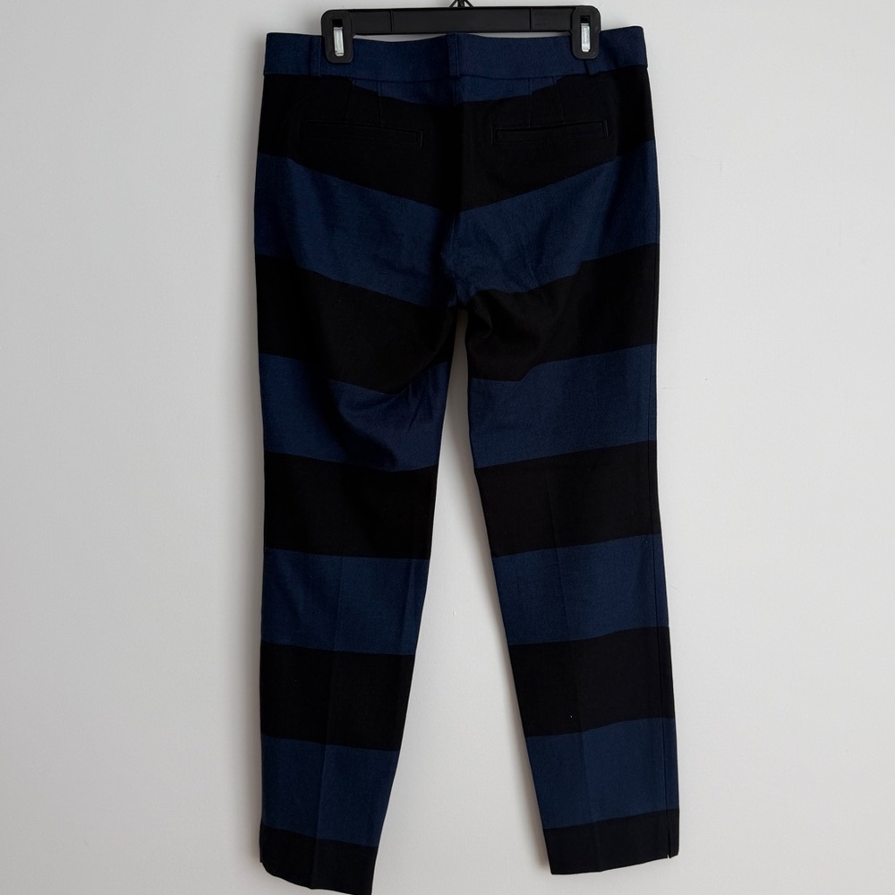 Banana Republic Navy and Black Striped Trousers